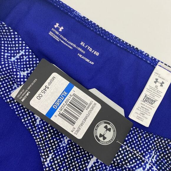 Under Armour Womens Bikini Bottom Blue White Patterned Design Swim NEW XL - Picture 4 of 5